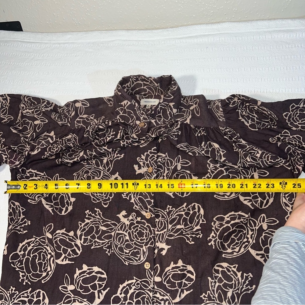 Umber & Ochre Womens Samira Tunic Dress Size Medium 100% Handwoven Cotton Boho - Picture 8 of 9